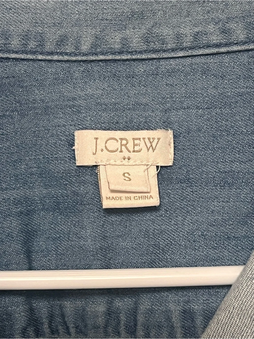 Denim Shirt Dress with Pink Flamingo Patch - JCrew